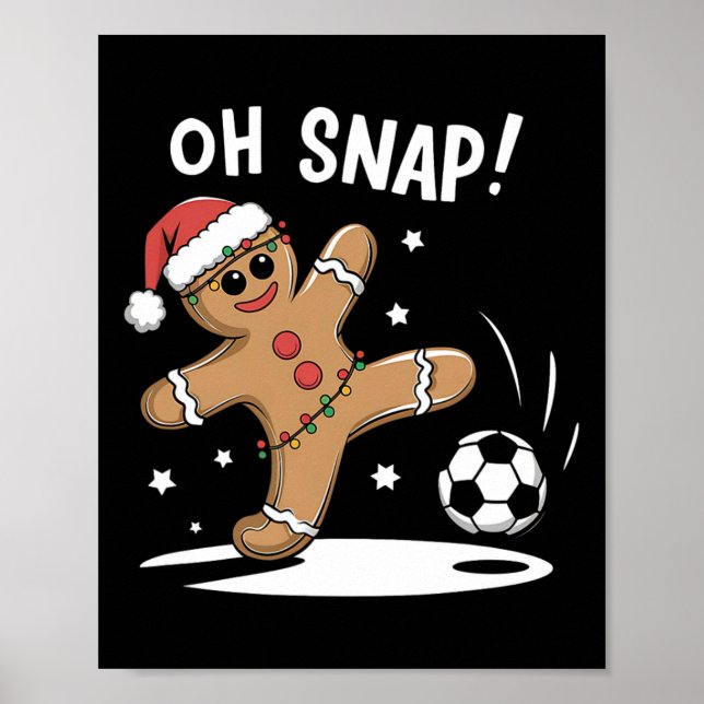 Åh Snap! Gingerbread-fotboll Julkul  Poster (Framsidan)