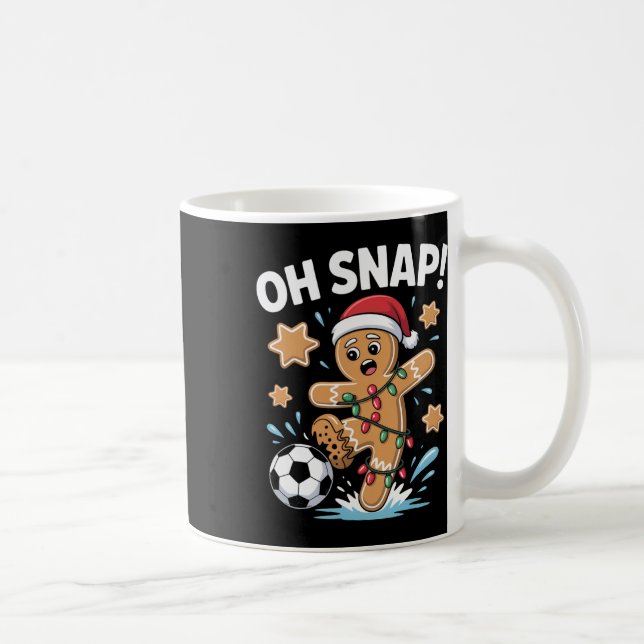 Åh Snap Gingerbread Man Jul Fotboll Pyjamas A Kaffemugg (Höger)