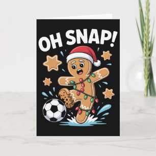 Åh Snap Gingerbread Man Jul Fotboll Pyjamas A Kort