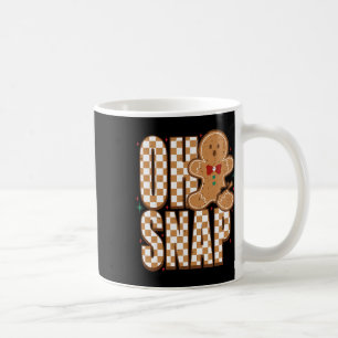 Åh Snap Gingerbread Man Rolig Jul Xmas Män W Kaffemugg