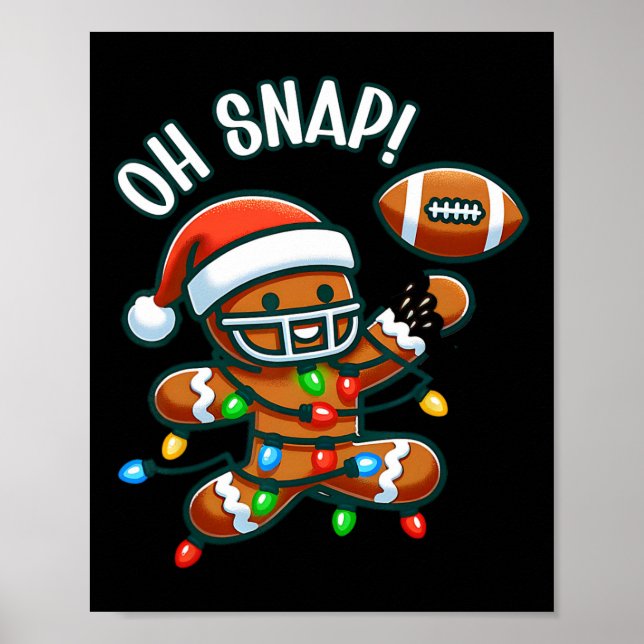 Åh Snap! Gingerbreadman jul fot  Poster (Framsidan)
