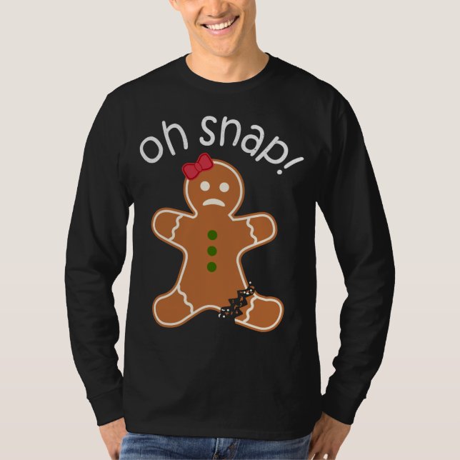 Åh, Snap! Gingerbröd Cookie-apparat jul T Shirt (Framsida)