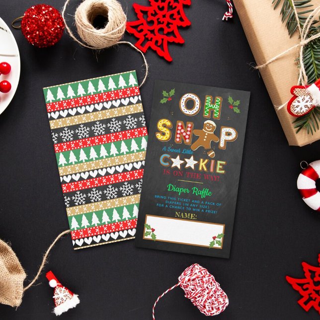 Åh Snap! Gingertea Cookie Baby Shower Diaper Tilläggskort (Skapare uppladdad)