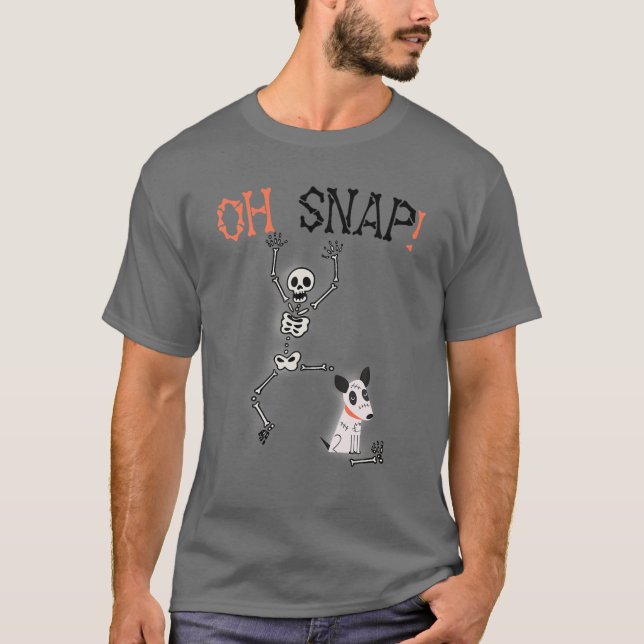 Åh Snap Hund Eating Skeleton Classic Outfits, Hall T Shirt (Framsida)