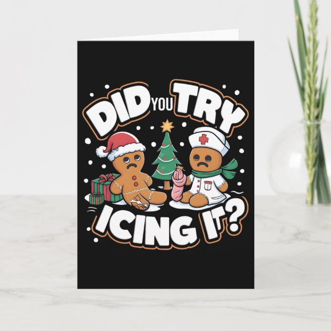 Åh snap kakor av pepparkaksgubbe har du provat gla kort (Framsida)