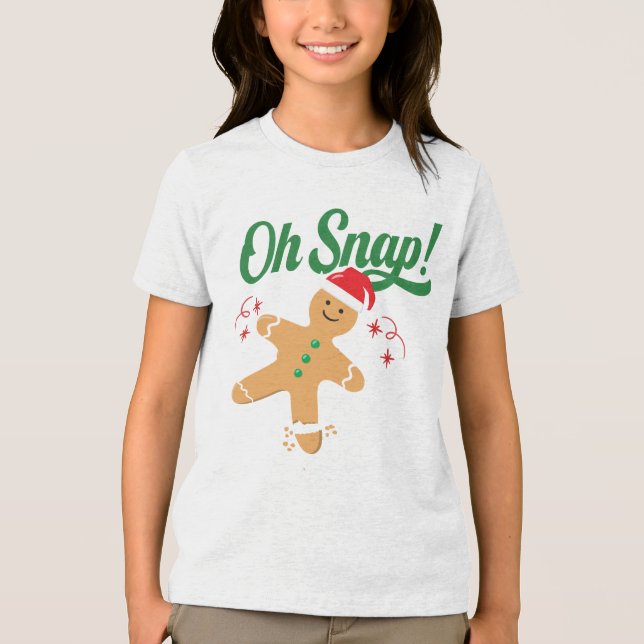 Åh, Snap! Lönsam Pepparkaksgubbe Cookie-jul T Shirt (Framsida)