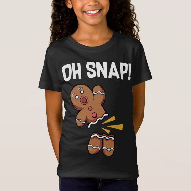 Åh, Snap! Lönsam Pepparkaksgubbe Cookie-jul T Shirt (Framsida)