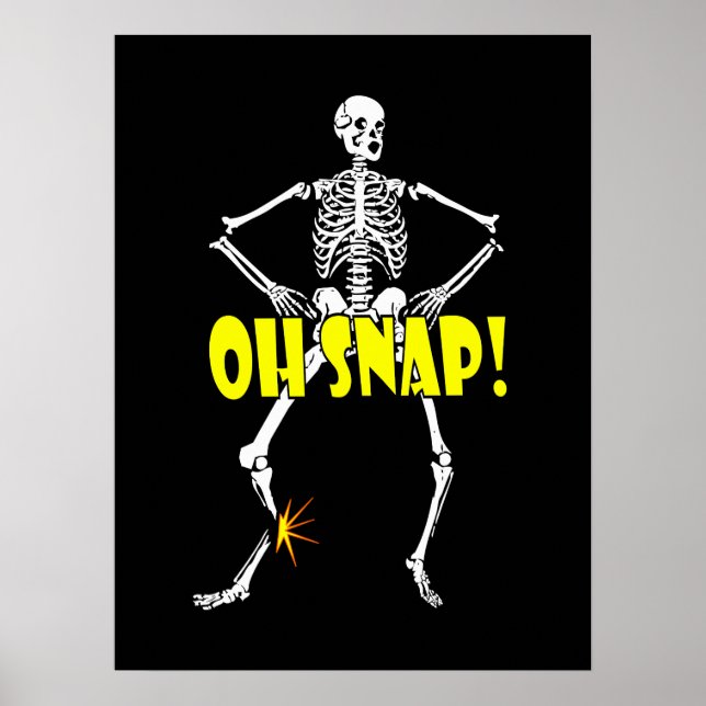 Åh Snap, Lusnyj Skeleton Halloween Poster (Framsidan)