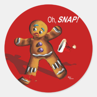 Åh, Snap! Märkrn Julgåva Runt Klistermärke