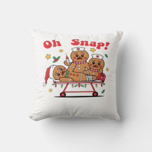 Åh Snap Pepparkaka Skolsjuksköterska Jul Klassiker Kudde
