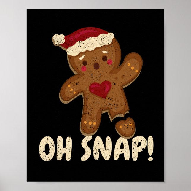 Åh snap pepparkaksgubbe cookie, brutet ben poster (Framsidan)