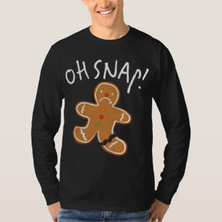 Åh, Snap! Pepparkaksgubbe Cookie Funny Broken Leg  T Shirt