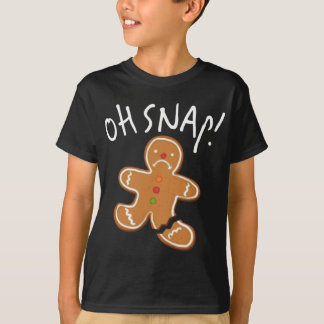 Åh, Snap! Pepparkaksgubbe Cookie Funny Broken Leg  T Shirt