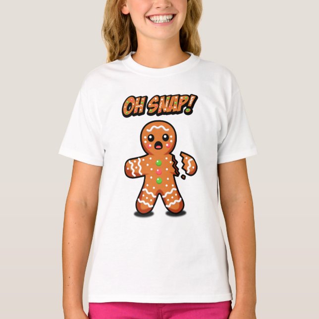 Åh, Snap! Pepparkaksgubbe T Shirt (Framsida)