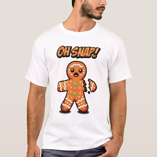 Åh, Snap! Pepparkaksgubbe T Shirt (Framsida)