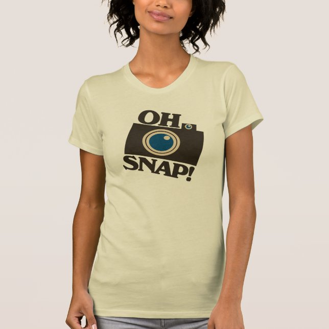 Åh, Snap! Retro Camera T-shirt (Framsida)