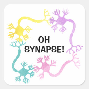 Åh, Snap! Science Neuro Biology Teacher Funny Fyrkantigt Klistermärke