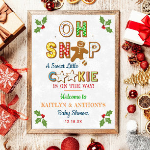Åh Snap! Välkomsthälsa om Gingertea Cookie Baby Sh Poster