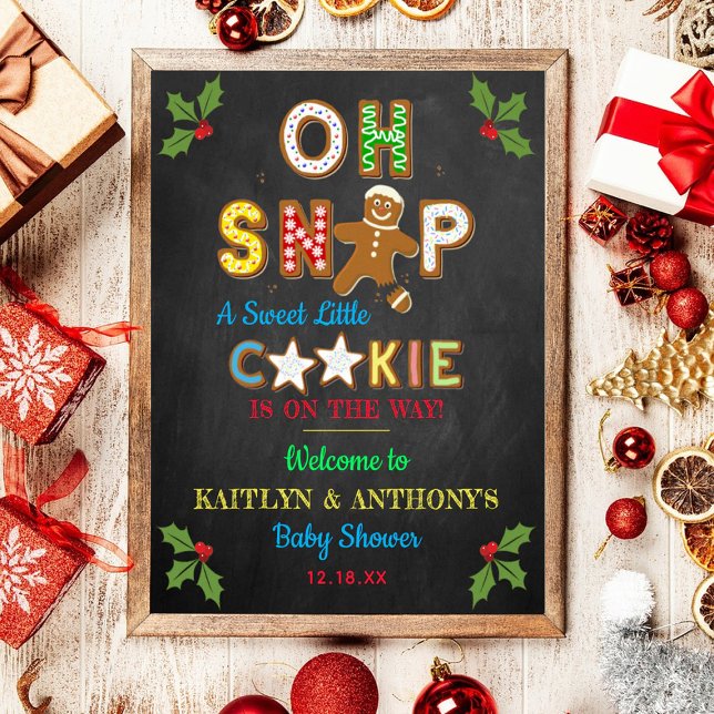Åh Snap! Välkomsthälsa om Gingertea Cookie Baby Sh Poster (Skapare uppladdad)