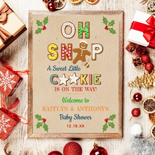 Åh Snap! Välkomsthälsa om Gingertea Cookie Baby Sh Poster (Skapare uppladdad)