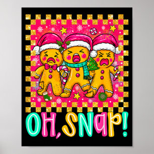 Åh Snapp julpepparkaksgubbe Roligt julbak Poster
