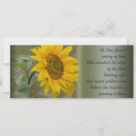 Ah Sol-blomma CC0272 Poetry Inbjudningar