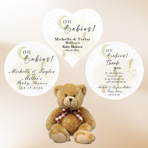 Åh Spädbarn! Sticker Baby Shower Neutralt Twin Sto