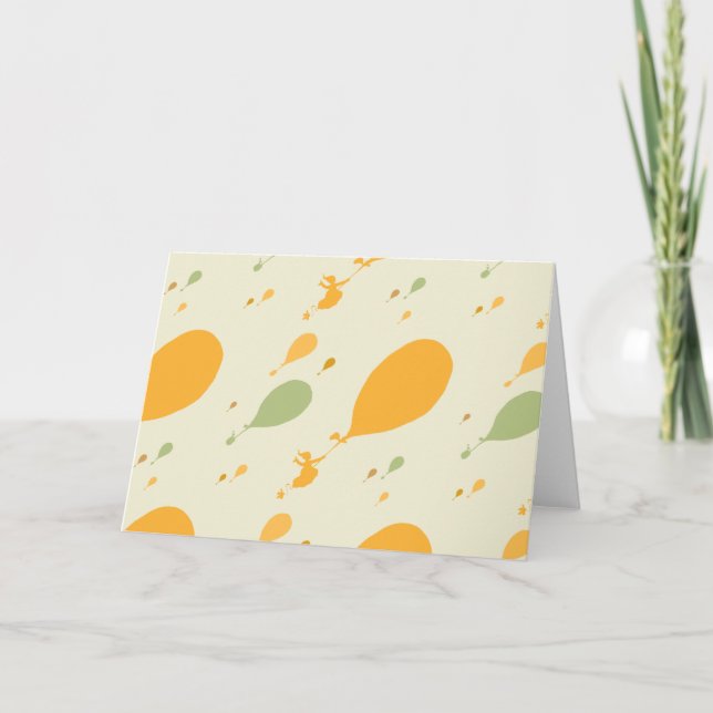 Åh, Stället du går! Ballongdisposition Mönster Kort (Framsida)