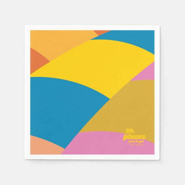 Åh, Stället du går! Färglöst ballong Rand Pappersservett (Framsidan)