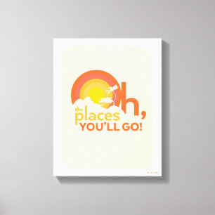 Åh, Stället du går! Landskapstypografi Canvastryck