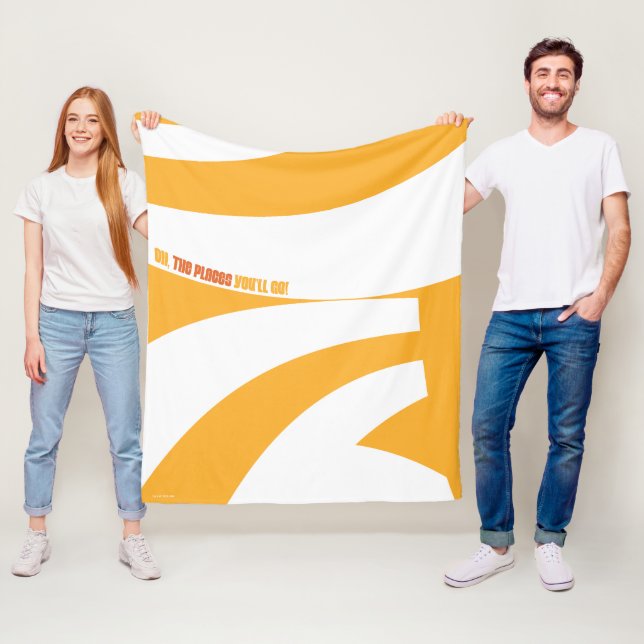 Åh, Stället du går! Orange Swirls Fleecefilt (På plats)