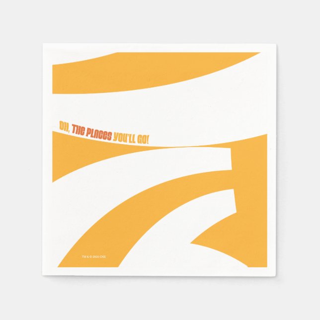 Åh, Stället du går! Orange Swirls Pappersservett (Framsidan)