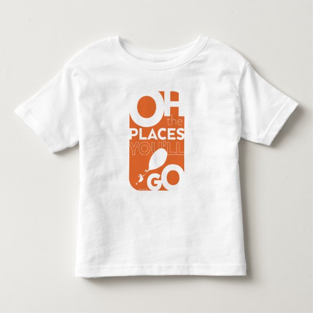 Åh, Stället du går! Orange-typografi T Shirt (Framsida)