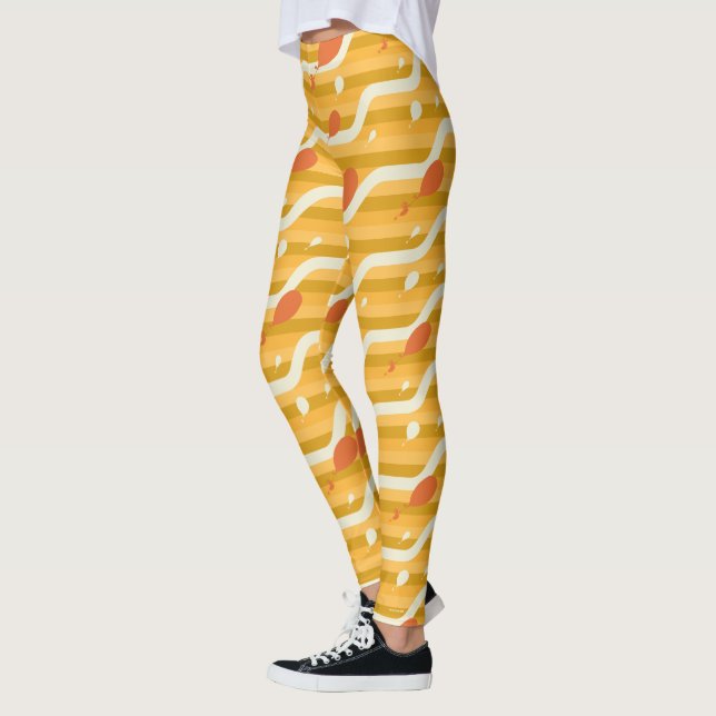 Åh, Stället du går! Retro Balloon Mönster Leggings (Vänster)