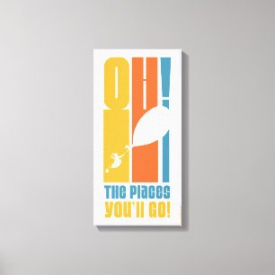 Åh, Stället du går! Tall Retro Typography Canvastryck