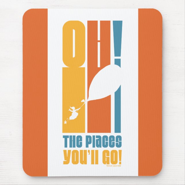 Åh, Stället du går! Tall Retro Typography Musmatta (Framsidan)