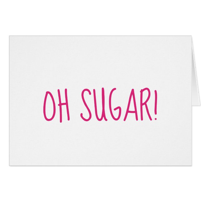 Åh Sugar glömde födelsedagspresent/ årsdag rosa Hälsningskort (Framsidan Horizontal)