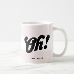 Åh! Svart Rand för återställande av skripttypograf Kaffemugg