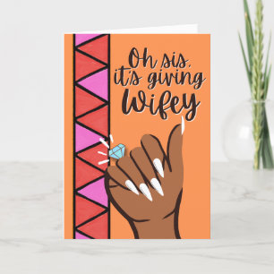 Åh syrran, det är Ge kort för Wifey Möhippa Card