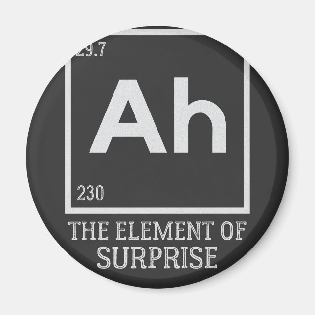 Ah the inslag of surprises magnet (Framsidan)