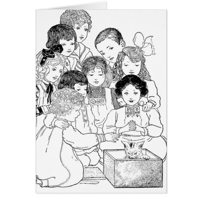 Åh, titta, Kittens Hälsningskort (Framsidan)