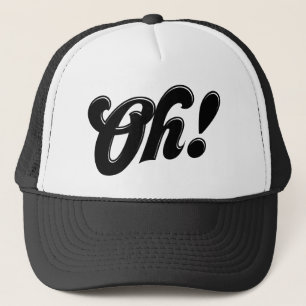 Åh! Typografi av akut retro Keps