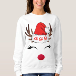 Åh, ugly White Reindeer jul T Shirt
