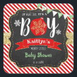 "Åh, vad Joy, det är en pojke!" Jul Baby Shower Fyrkantigt Klistermärke<br><div class="desc">Fira i stil med trendigets babybollar. Utformningen är enkel att anpassa med din egen formulering och din familj och dina vänner blir glada när de ser dessa fantastiska klistermärken. Matchande objekt finns i samlingen.</div>