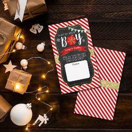 "Åh, vad Joy, det är en pojke!" Jul Baby Shower Tilläggskort