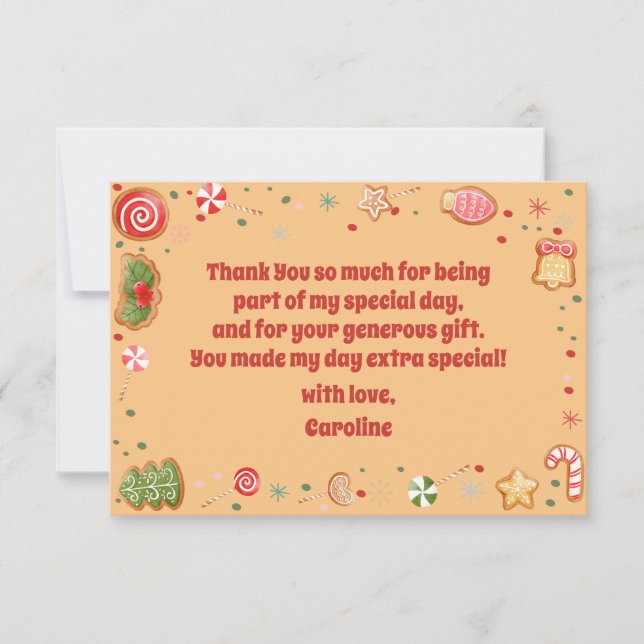 Åh vad kul jul födelsedag tack kort (Framsida)