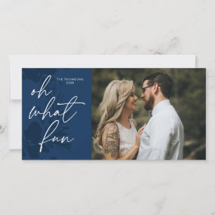 Åh vad rolig ljusblå julkort