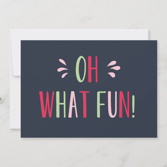 Åh vad roligt julkort (Framsida)