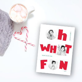 Åh vad roligt Lekfulla utskärningsformer 3 Foto Sä Julkort