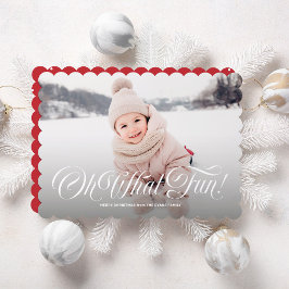 Åh vad roligt sött tre foto God Jul Julkort